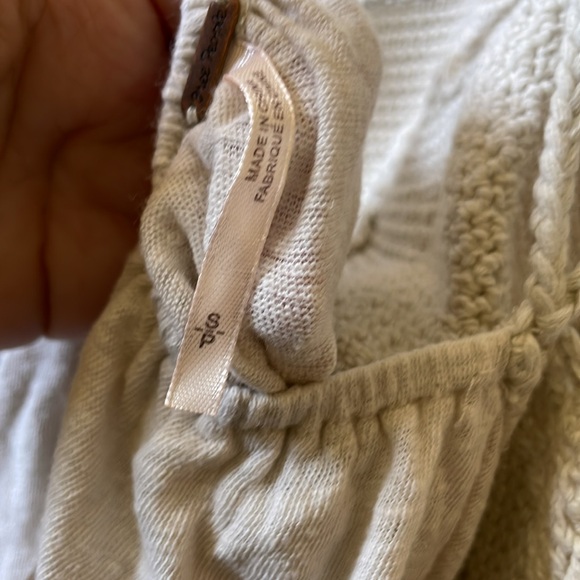 Free People Beige Road Trip Tank Top Sz Small - Picture 5 of 5